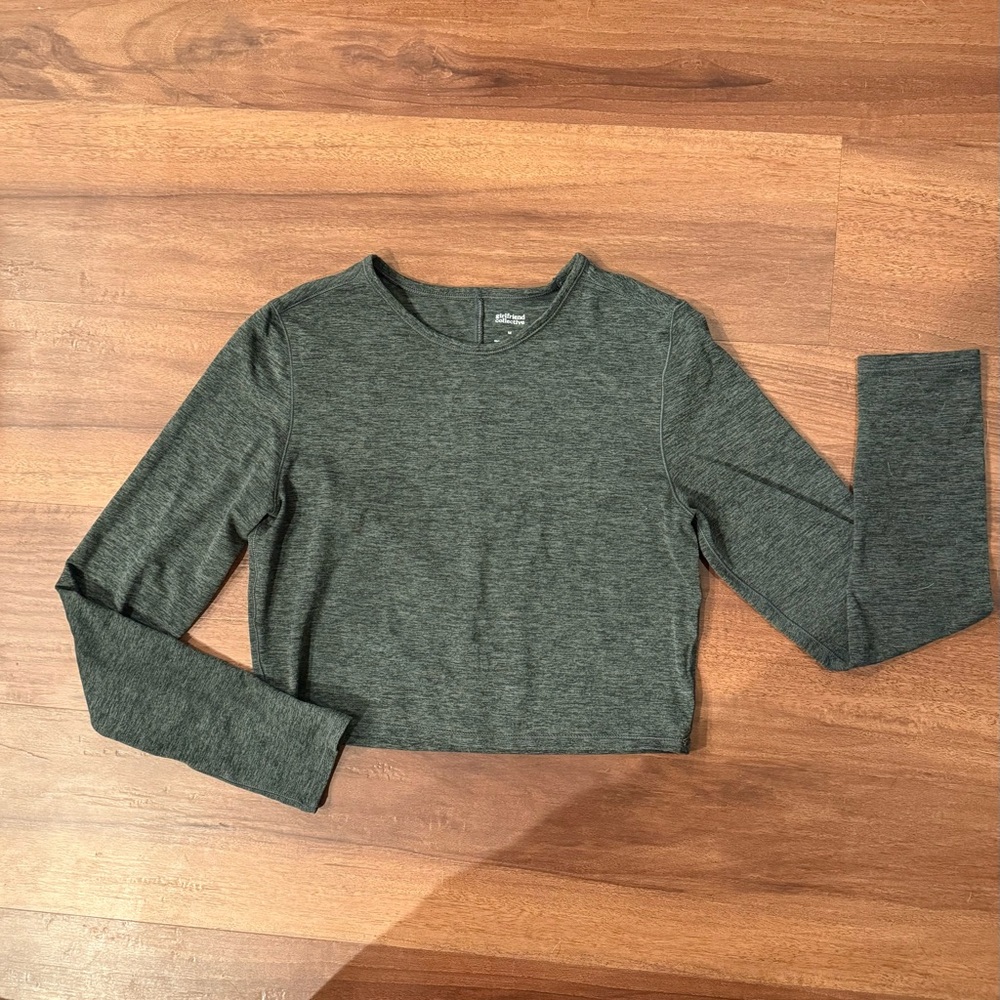 Girlfriend Collective Moon ReSet Cropped Long Sleeve